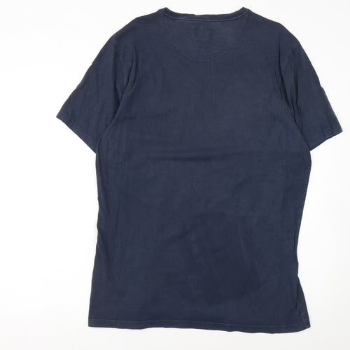 Barbour Men's Navy Blue XL Tailored Crew Neck Cotton T-Shirt