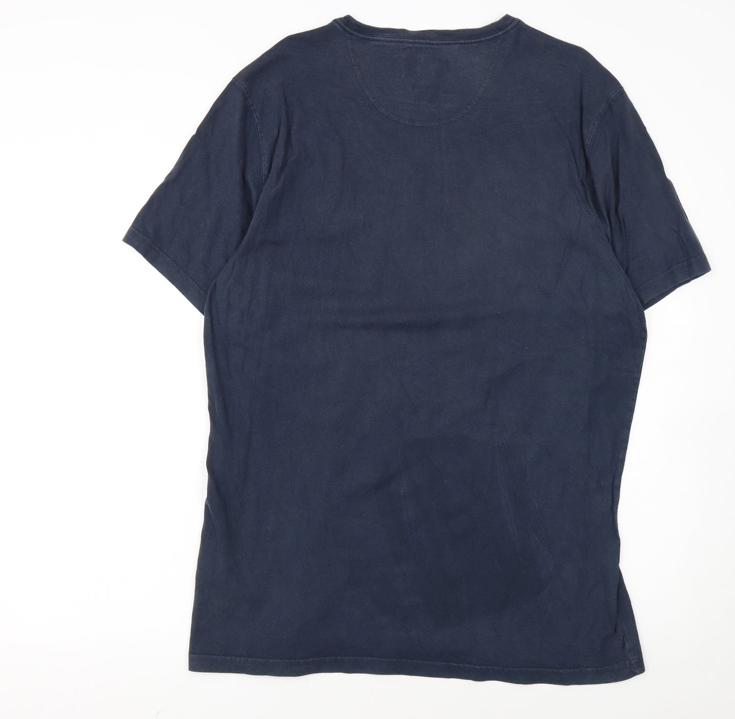 Barbour Men's Navy Blue XL Tailored Crew Neck Cotton T-Shirt