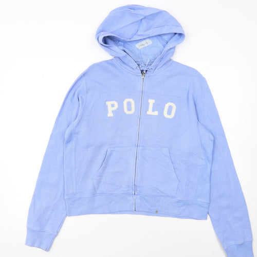 Ralph Lauren Sport Women's Blue Full Zip Hoodie Size L