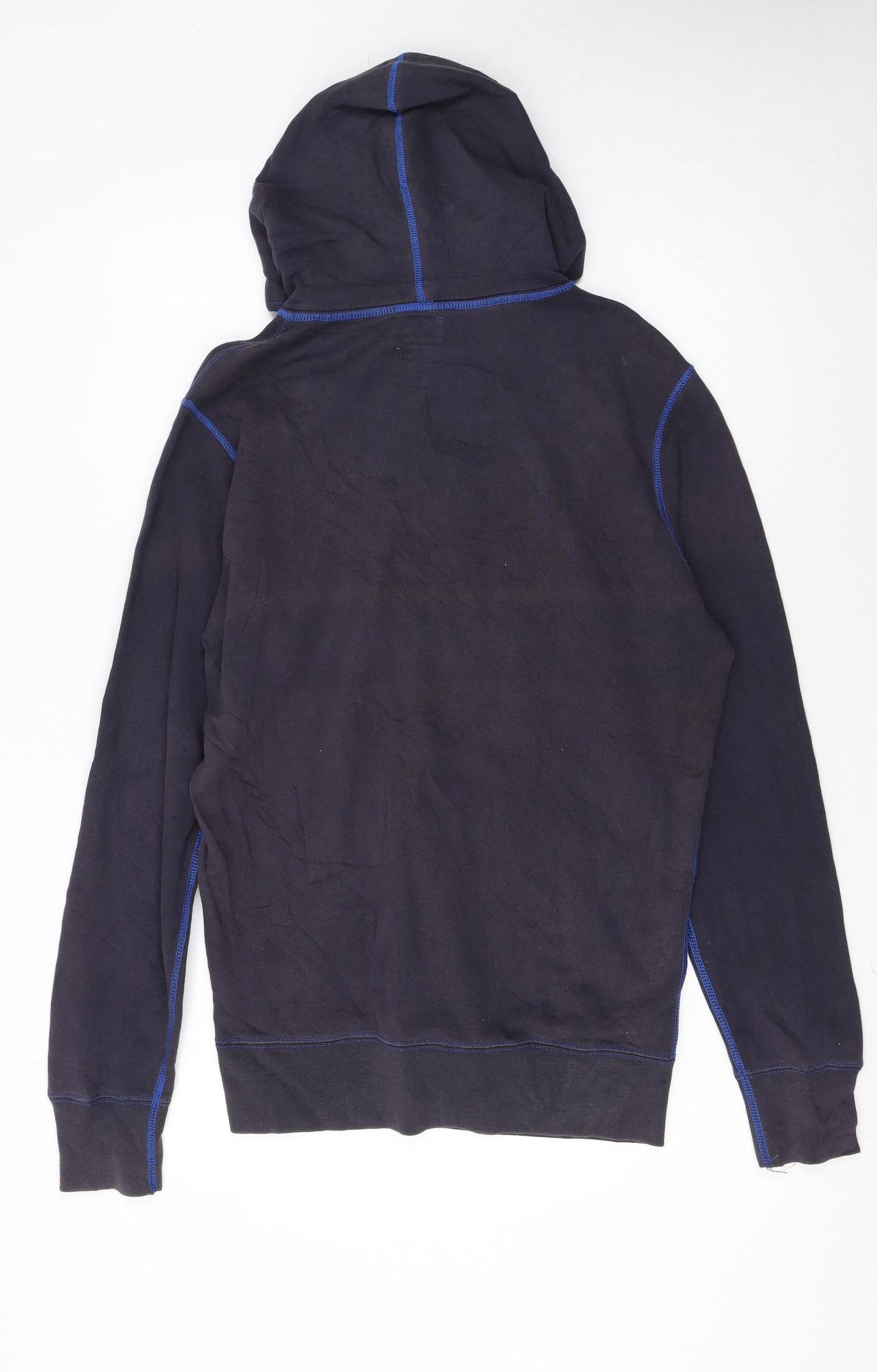 Diesel Womens Black Hoodie Small Pullover Graphic Print Casual