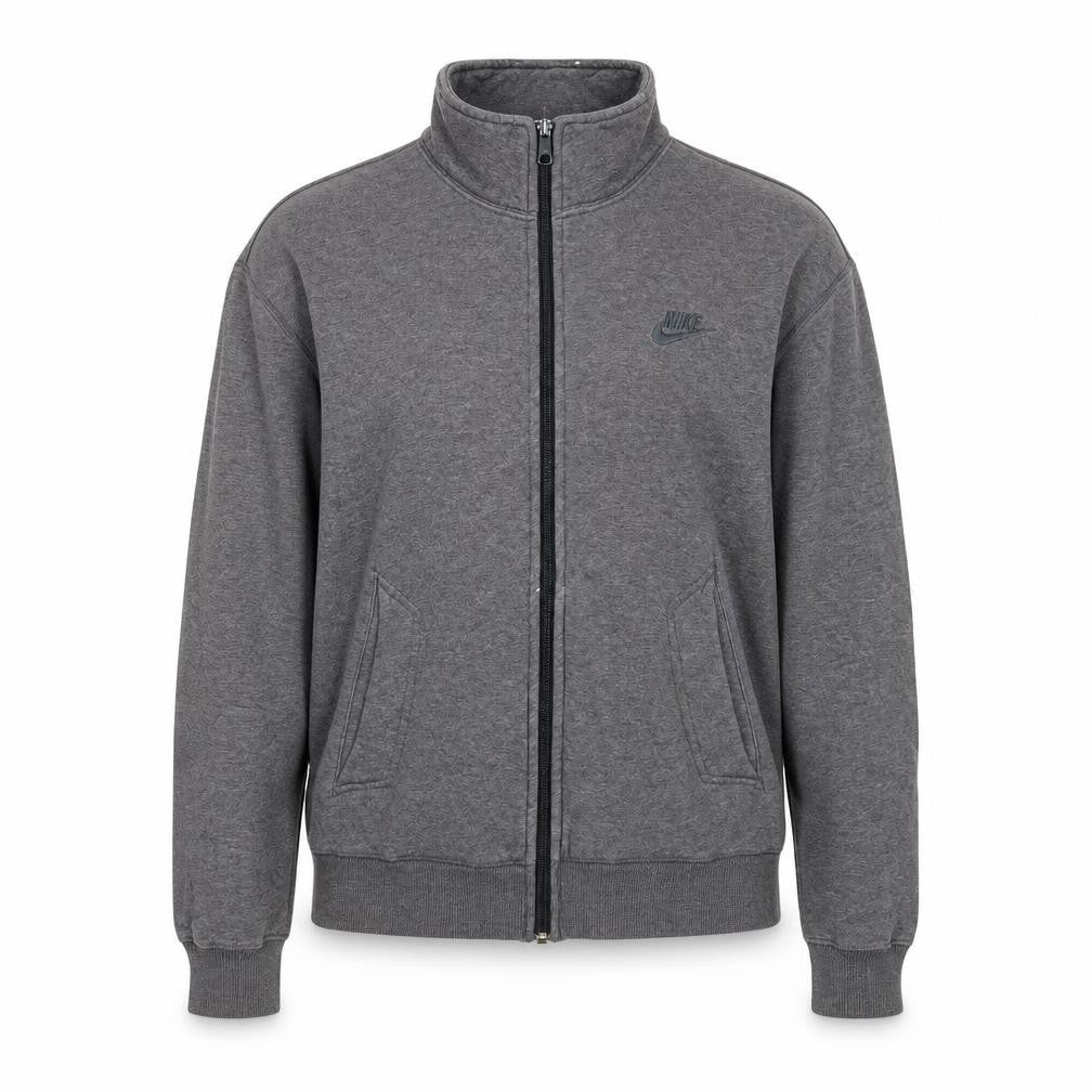 Front view of Nike Women's Grey Track Jacket Small Full Zip Sportswear