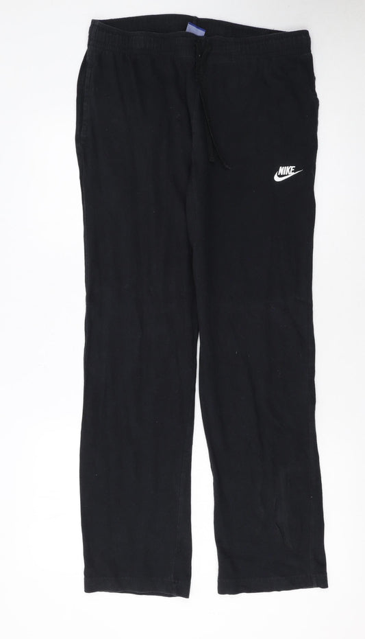 Nike Women's Black M Fleece Sweatpants Elastic Waist Sportswear