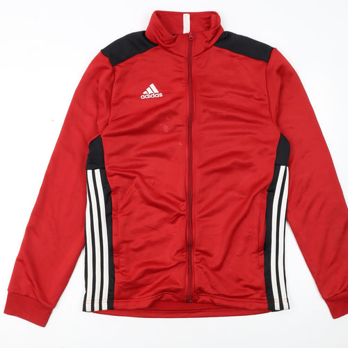 Adidas Men's Red Track Jacket M Full Zip Sports Training Top
