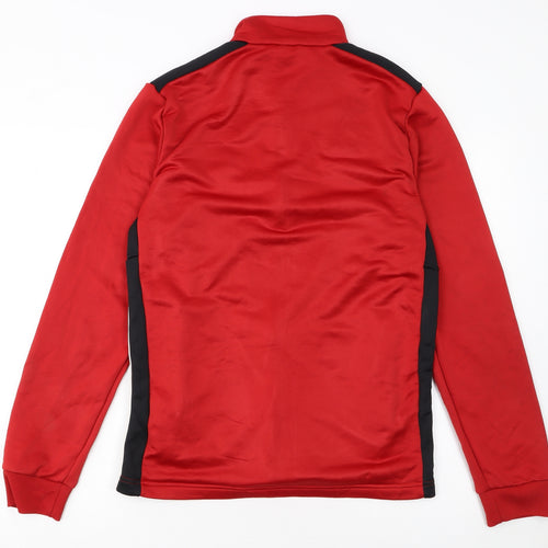 Adidas Men's Red Track Jacket M Full Zip Sports Training Top