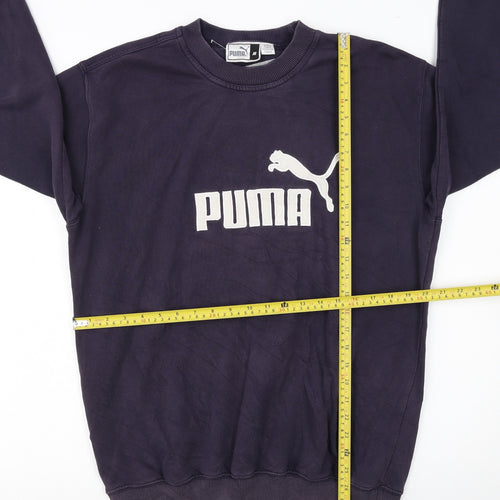 Puma Men's Blue Crew Neck Logo Sweatshirt M Regular Fit