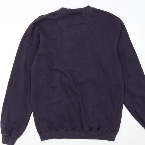 Puma Men's Blue Crew Neck Logo Sweatshirt M Regular Fit