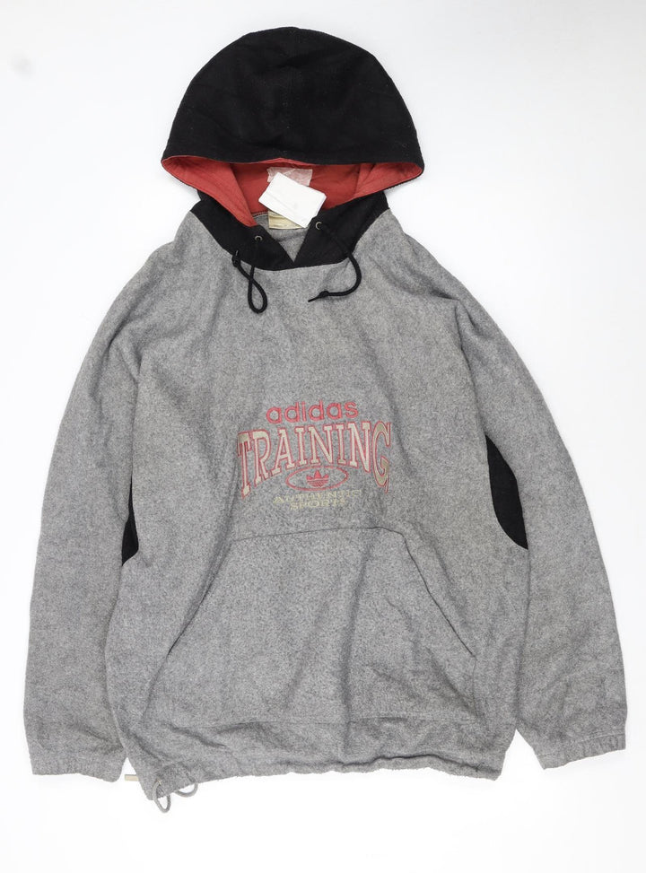 Adidas Women’s Grey Pullover Hoodie XL Training Fleece Sport Style