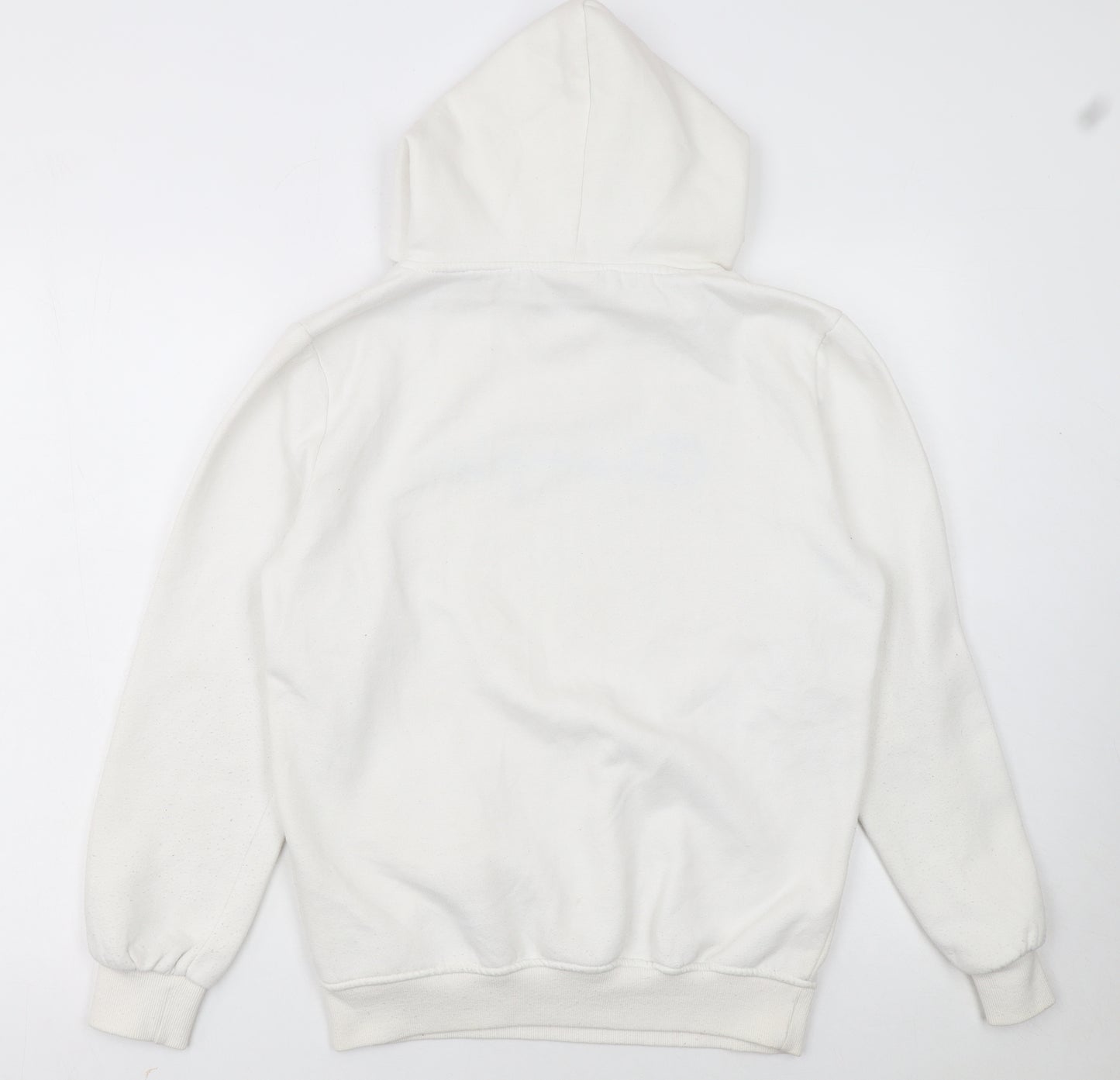 Champion Women White Small Pullover Hoodie with Logo Embroidery
