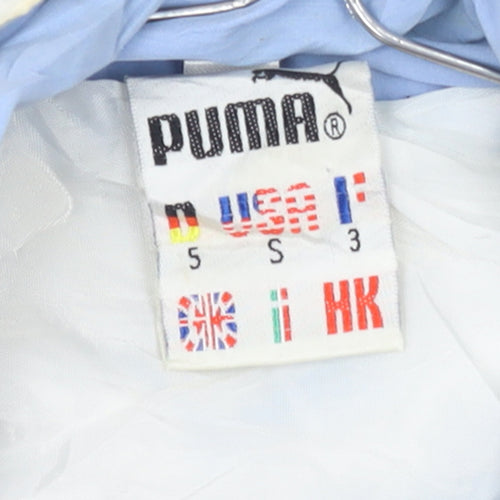 Puma Womens Blue 80s Retro Colourblock Track Jacket Size S