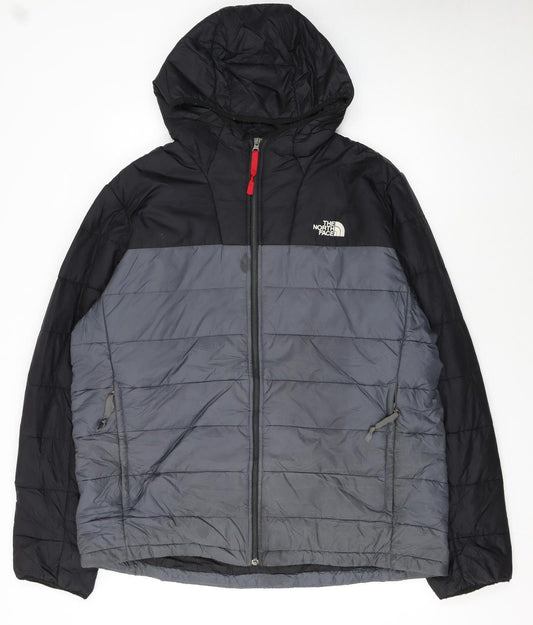 The North Face Men's Grey XL Hooded Puffer Jacket