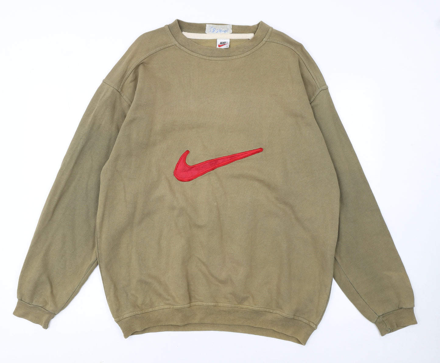 Nike Mens Brown XL Pullover Sweatshirt with Red Logo