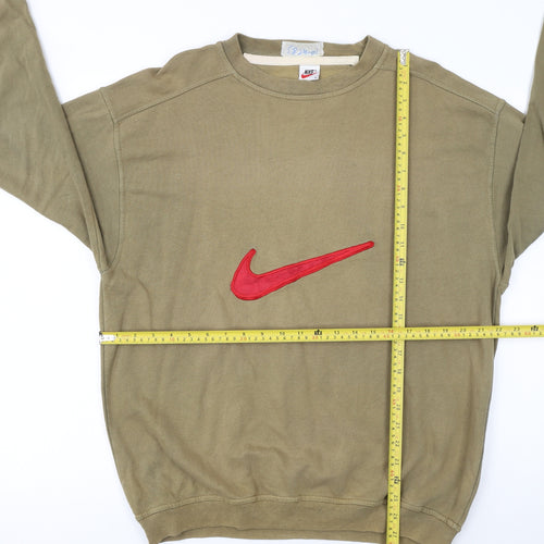 Nike Mens Brown XL Pullover Sweatshirt with Red Logo