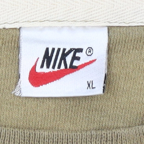 Nike Mens Brown XL Pullover Sweatshirt with Red Logo
