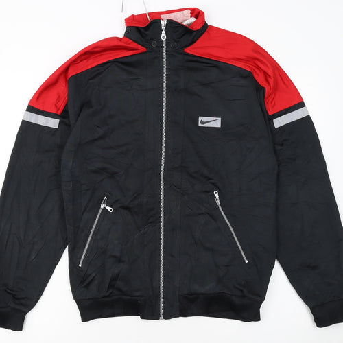 Nike Men's Black Red Reflective Track Jacket Size S Polyester