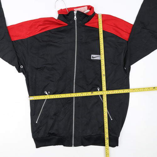 Nike Men's Black Red Reflective Track Jacket Size S Polyester