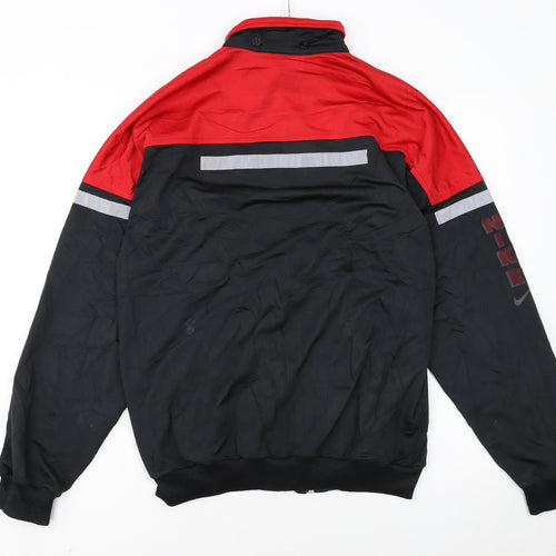 Nike Men's Black Red Reflective Track Jacket Size S Polyester