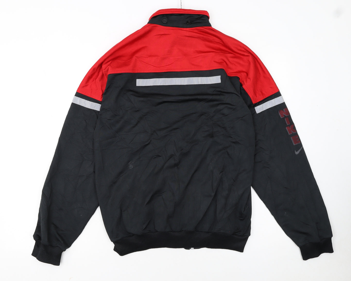 Nike Men's Black Red Reflective Track Jacket Size S Polyester