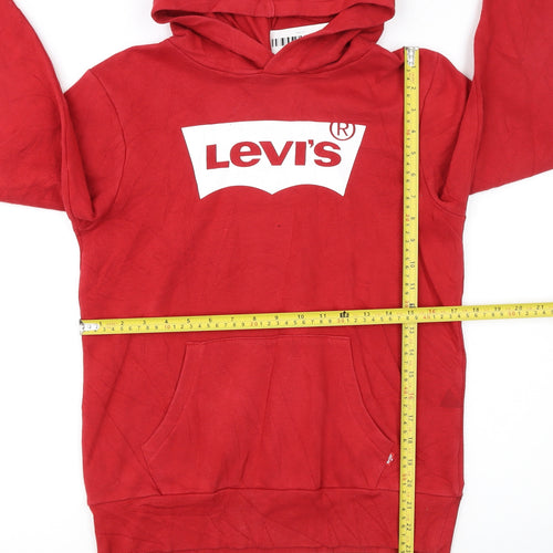 Levi's Boys Red Pullover Hoodie 14 Years Graphic Logo Sweatshirt