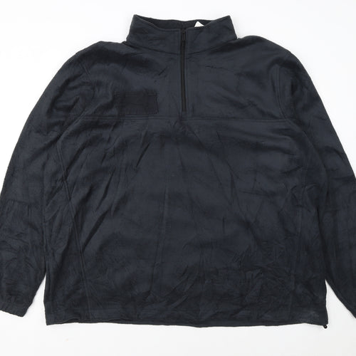 Columbia Men's Black 2XL Fleece 1/4 Zip Pullover Sweatshirt