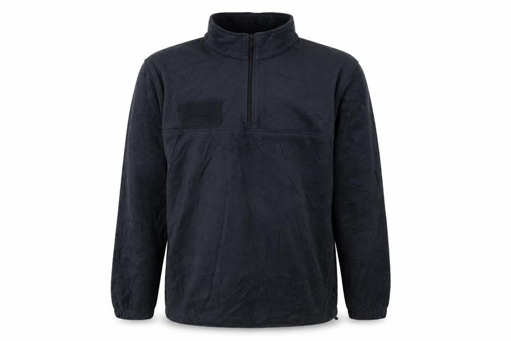 Front view of Columbia Men's Black 2XL Fleece 1/4 Zip Pullover Sweatshirt