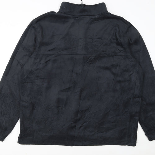 Columbia Men's Black 2XL Fleece 1/4 Zip Pullover Sweatshirt