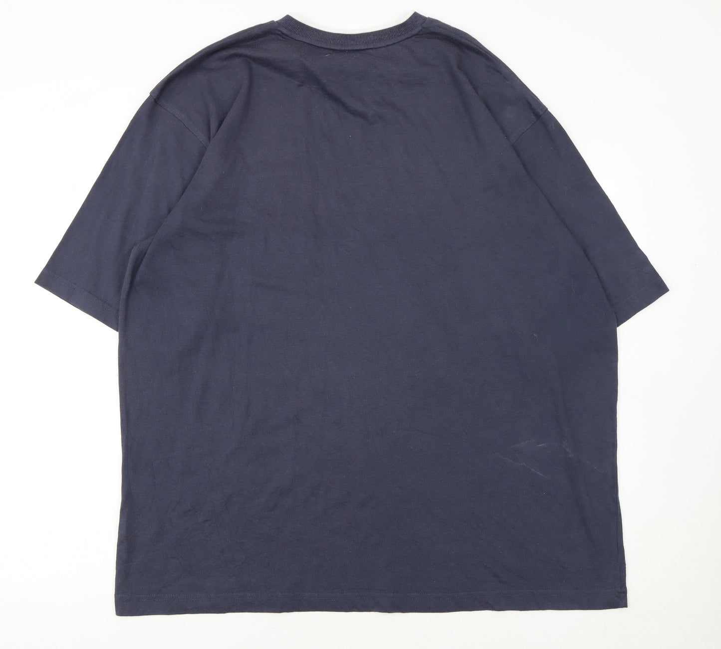 Umbro Men's Navy Blue 2XL V-Neck Short Sleeve Cotton T-Shirt