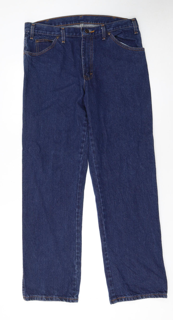 Dickies Men's Blue Straight Leg Regular Fit Denim Jeans 34W 32L