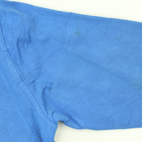 GAP Kids Boys Blue Pullover Hoodie 12 Years Fleece Logo Sweatshirt