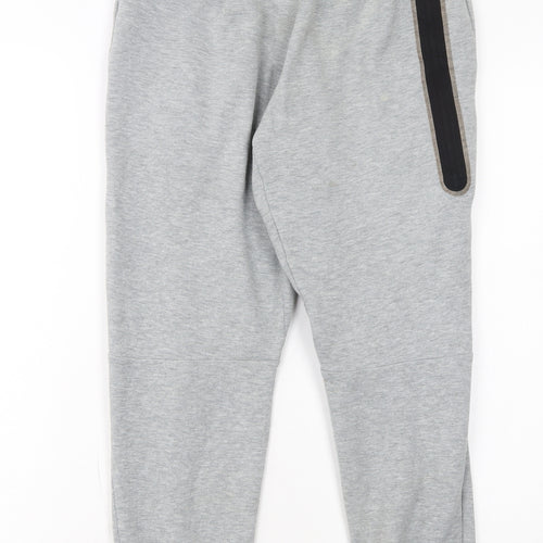 Nike Boys Grey Jogger Trousers Size 12 Years Elastic Waist Fleece Bottoms