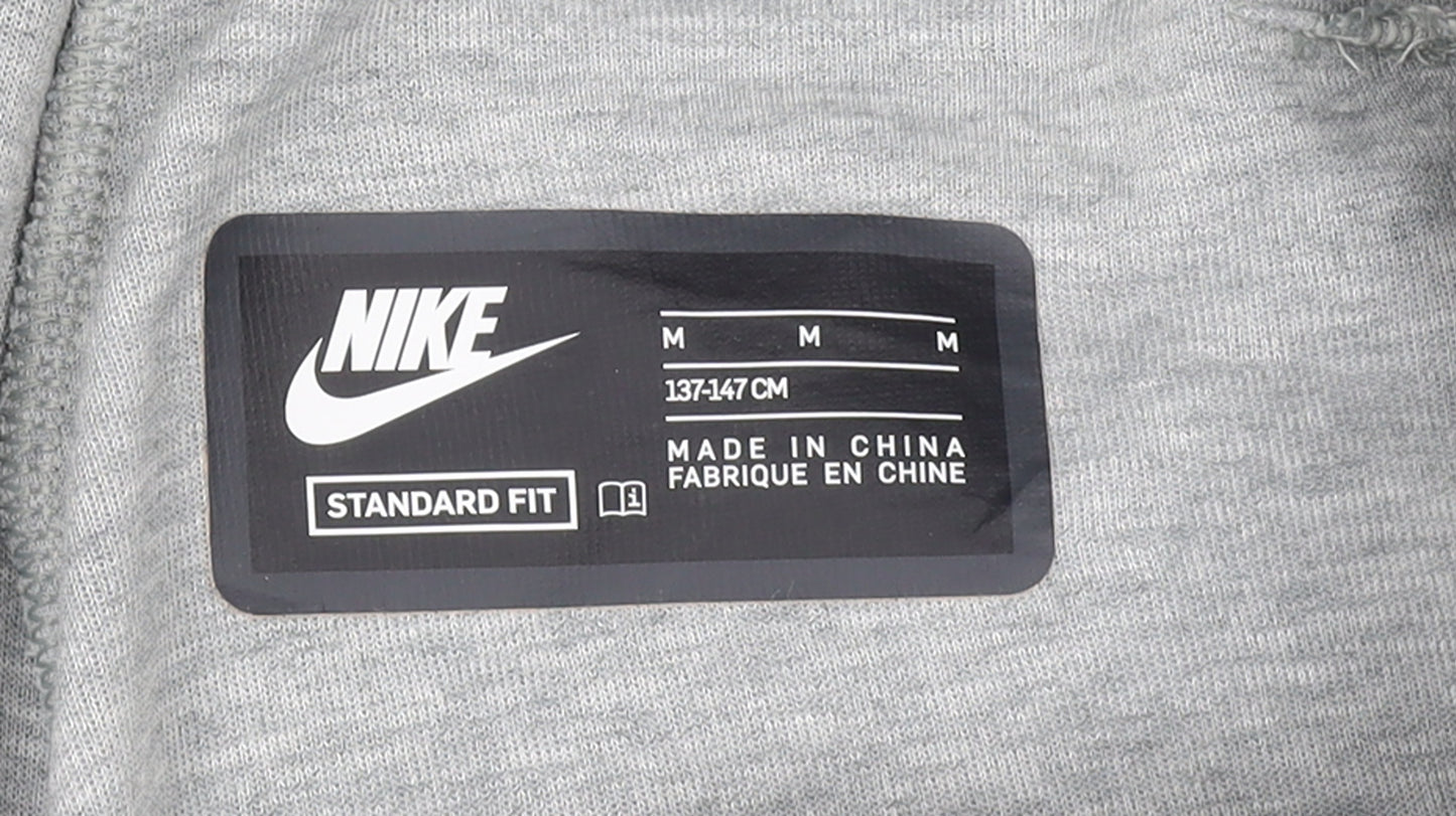 Nike Boys Grey Jogger Trousers Size 12 Years Elastic Waist Fleece Bottoms