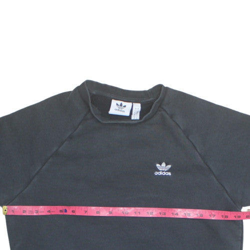 Adidas Men's Black Small Pullover Crew Neck Sweatshirt
