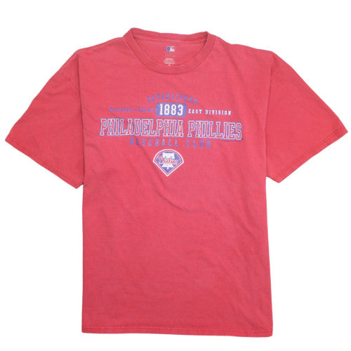 Majestic Men's Red Philadelphia Phillies Graphic T-Shirt Size L