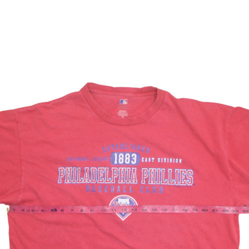 Majestic Men's Red Philadelphia Phillies Graphic T-Shirt Size L