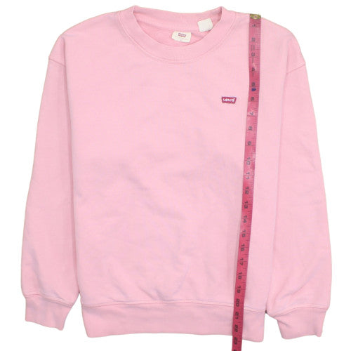 Levi's Women Pink Crew Neck Pullover Sweatshirt XS Cotton Blend