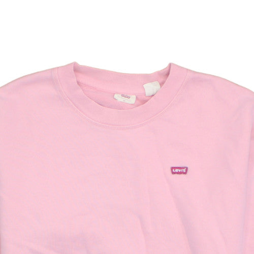 Levi's Women Pink Crew Neck Pullover Sweatshirt XS Cotton Blend