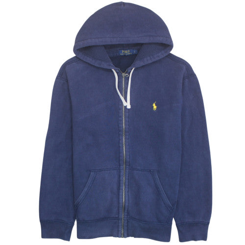 Polo Ralph Lauren Men's Blue Full Zip Hoodie L Cotton Fleece