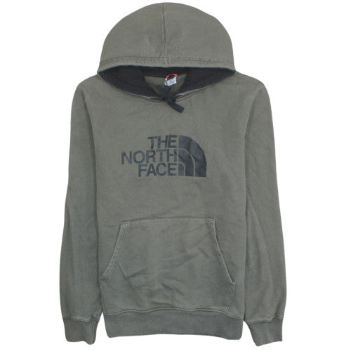 The North Face Mens Green Pullover Hoodie Medium Cotton Logo