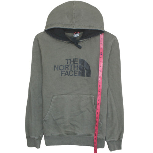 The North Face Mens Green Pullover Hoodie Medium Cotton Logo