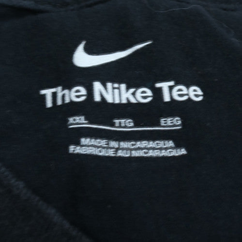 Nike Men's Black 2XL Sports Logo Crew Neck Cotton T-Shirt