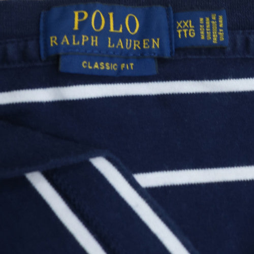 Polo Ralph Lauren Men's Navy Striped Classic Fit Cotton T-Shirt XXL
