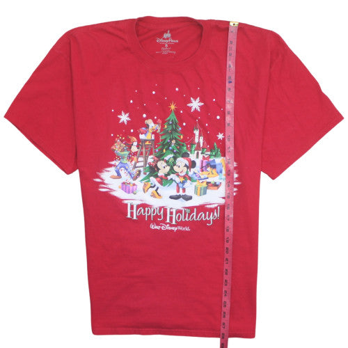 Disney Parks Men’s Red XL Christmas Mickey & Friends T-Shirt