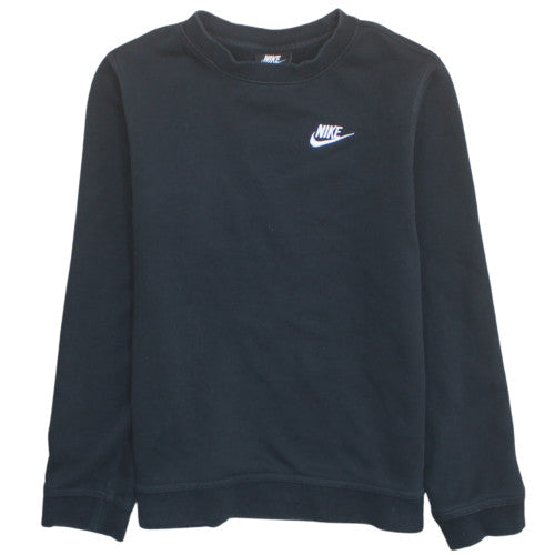 Nike Boys Black XL Pullover Fleece Sweatshirt Crew Neck Logo Jumper