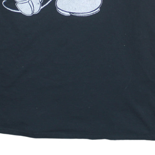 Disney Men's Black 2XL Mickey Mouse Christmas Graphic T-Shirt