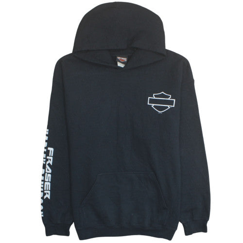 Harley-Davidson Men's Black Pullover Hoodie L Motorcycle Graphic