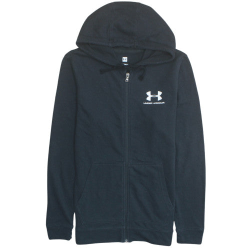 Under Armour Womens Black Medium Full Zip Hoodie Cotton Blend