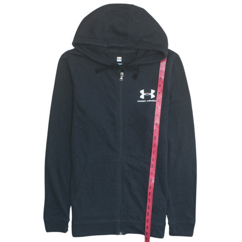 Under Armour Womens Black Medium Full Zip Hoodie Cotton Blend