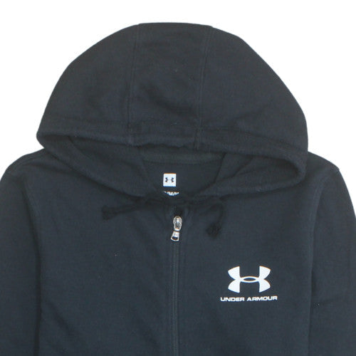 Under Armour Womens Black Medium Full Zip Hoodie Cotton Blend