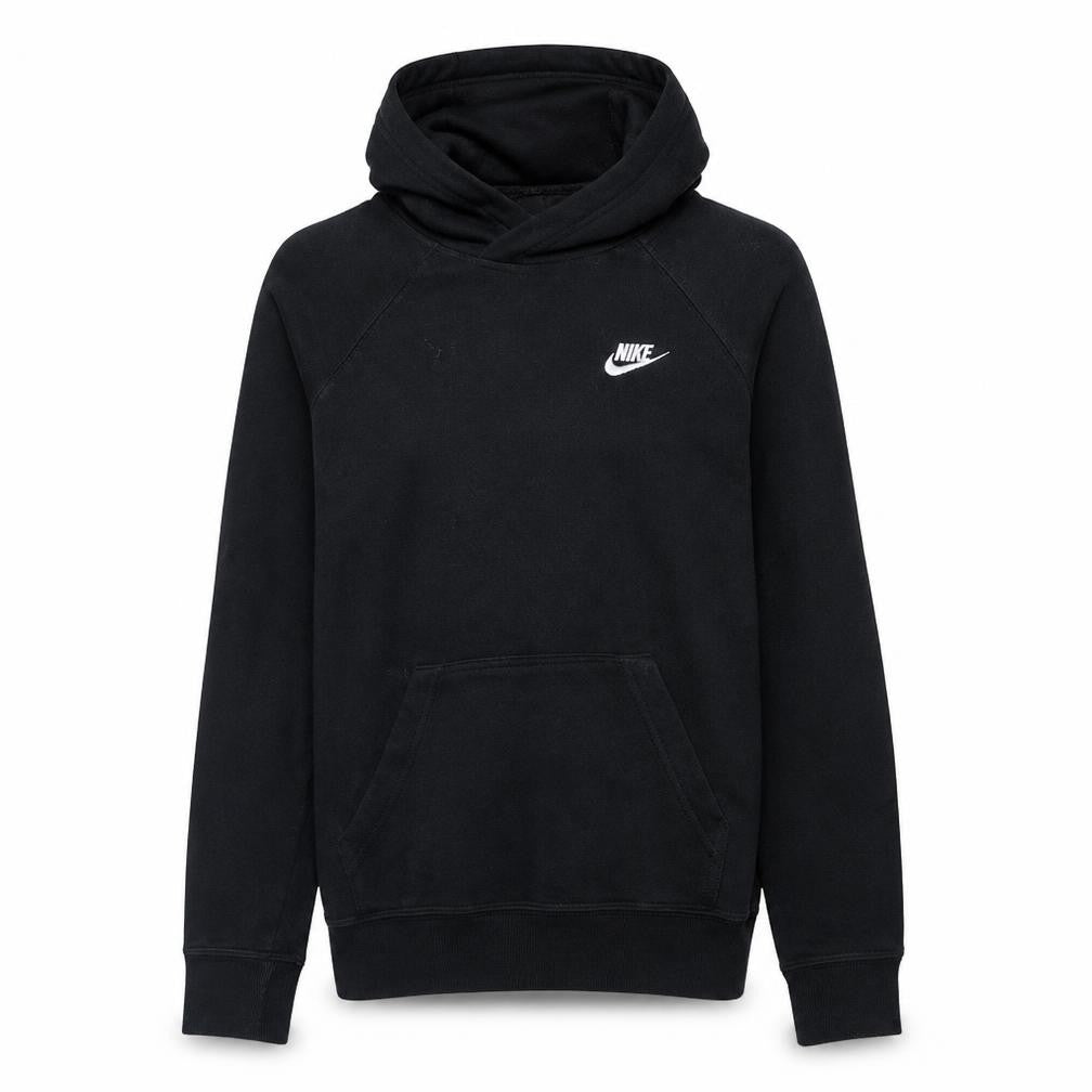 Front view of Nike women’s black xs pullover hoodie sweatshirt with logo