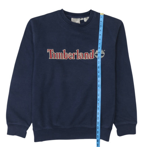 Timberland Men's Blue Embroidered Logo Crew Neck Sweatshirt M