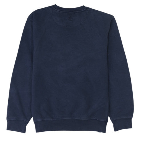 Timberland Men's Blue Embroidered Logo Crew Neck Sweatshirt M